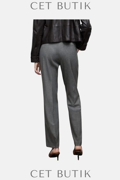 Mango Düz Kesim Orta Bel Pantolon – Straight Mid-Rise Trousers