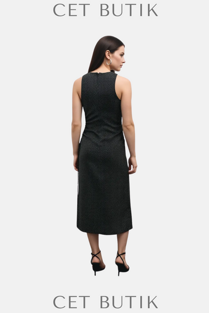 Mango Puantiye Yan Pileli Elbise – Polka Dot Dress