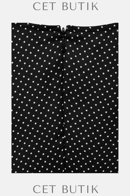 Mango Puantiye Yan Pileli Elbise – Polka Dot Dress