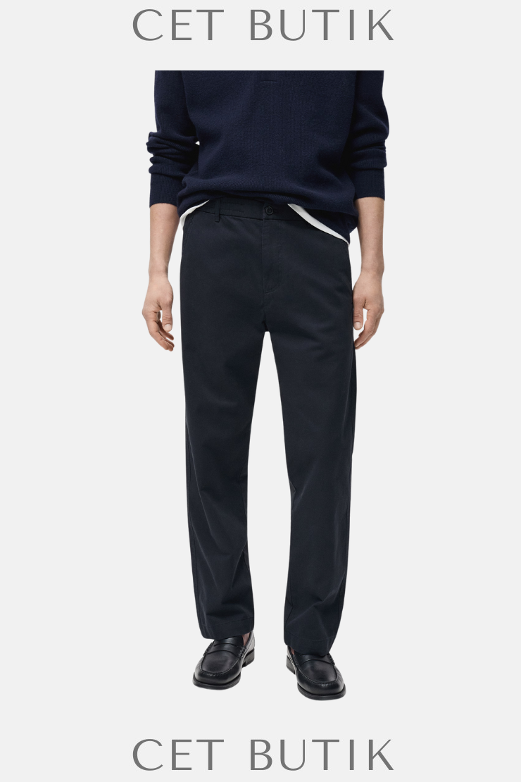 Mango Regular Fit Pamuklu Bağcıklı Pantolon