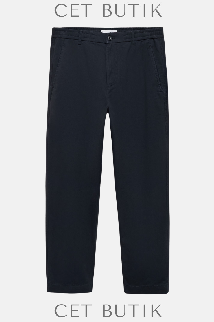 Mango Regular Fit Pamuklu Bağcıklı Pantolon