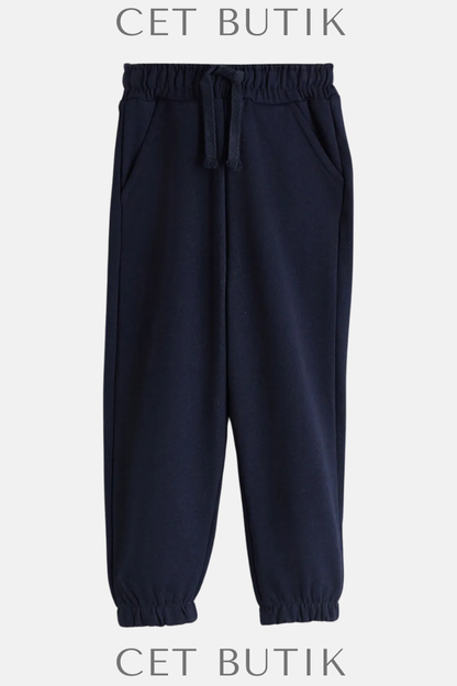 LC Waikiki Erkek Çocuk Indigo Beli Lastikli Jogger Eşofman Altı
