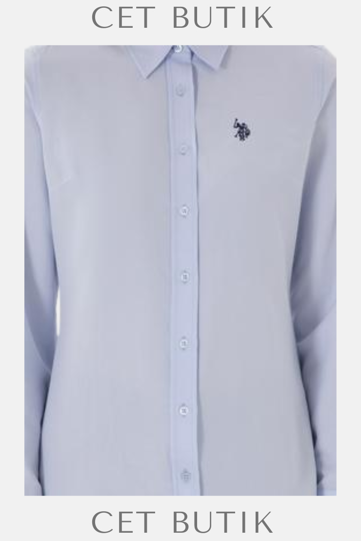 U.S. Polo Assn Kadın Açık Mavi Uzun Kollu Basic Gömlek